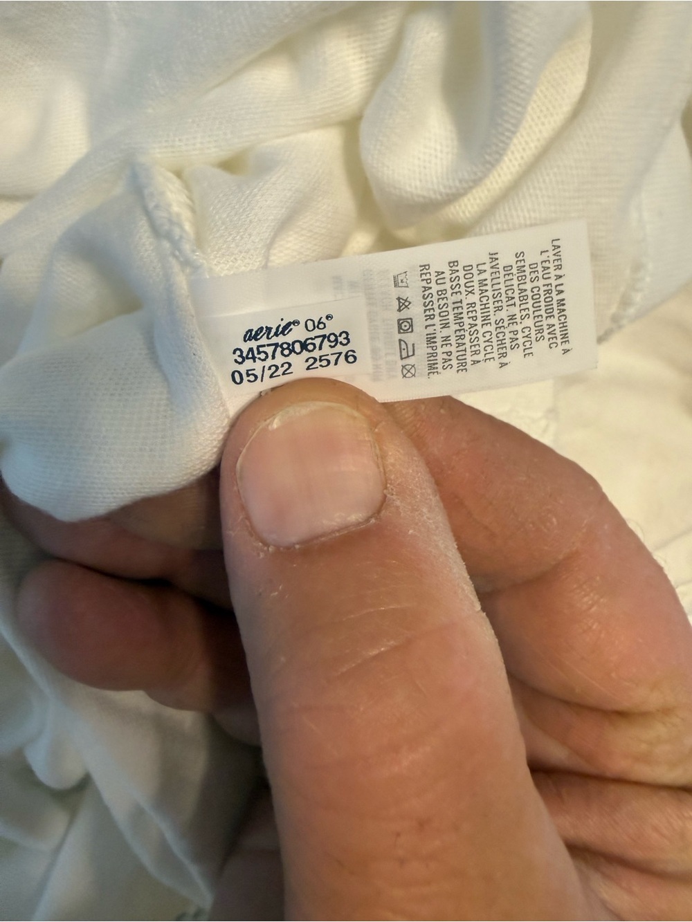 Aerie OFFLINE Cotton Blend Boyfriend Tee Shirt Top M Classic White - Picture 9 of 9